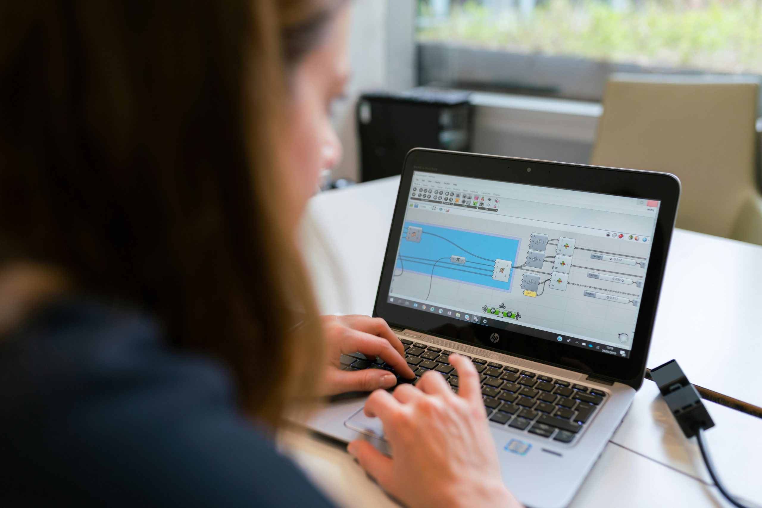 woman working on laptop